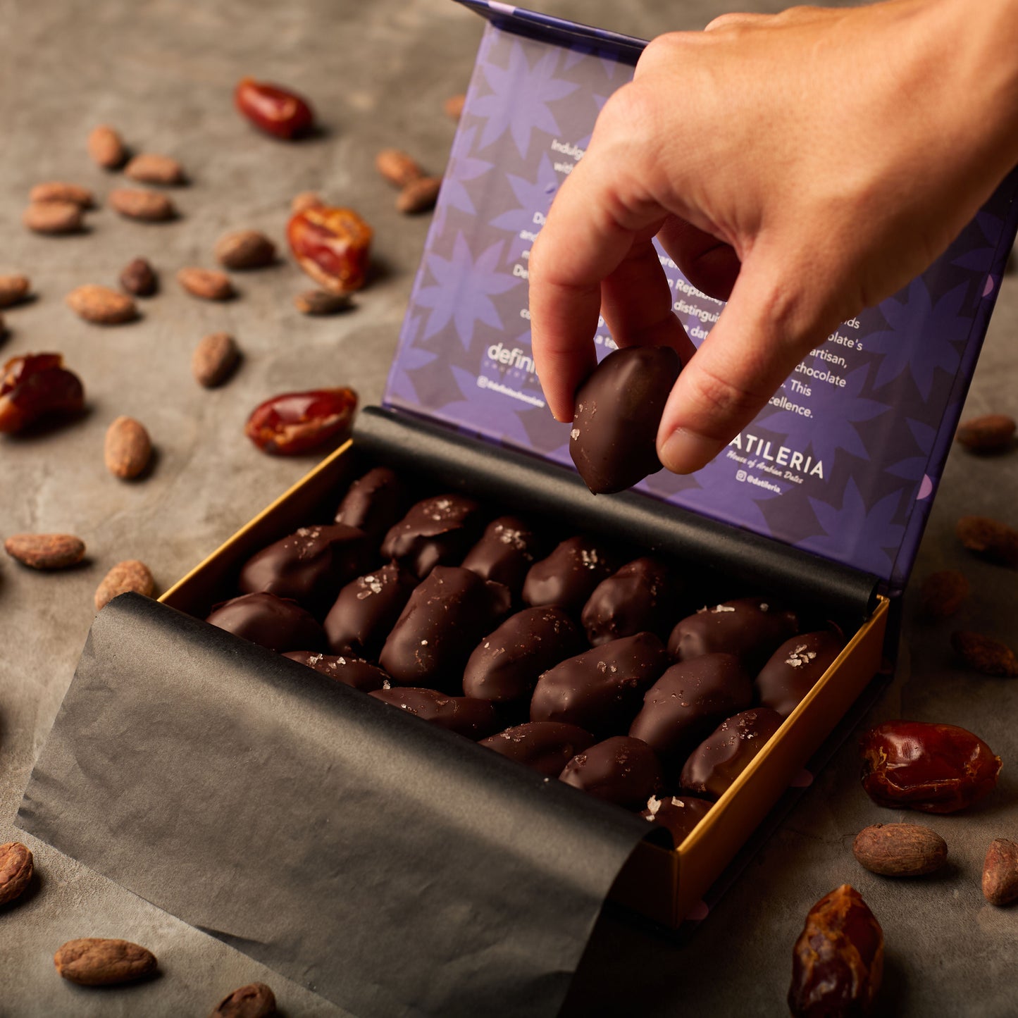 100% Chocolate Dates Filled With Macadamia