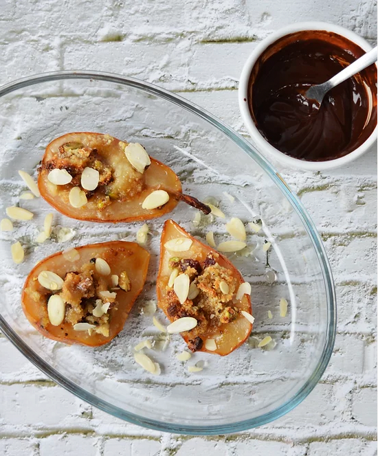 Caucasus Baked Pears with Rose Syrup